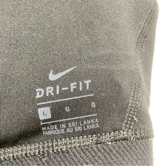 NIKE Indy Floral Dri Fit Black White Green Tan Sports Athletic Exercise Bra LRG - Picture 12 of 13